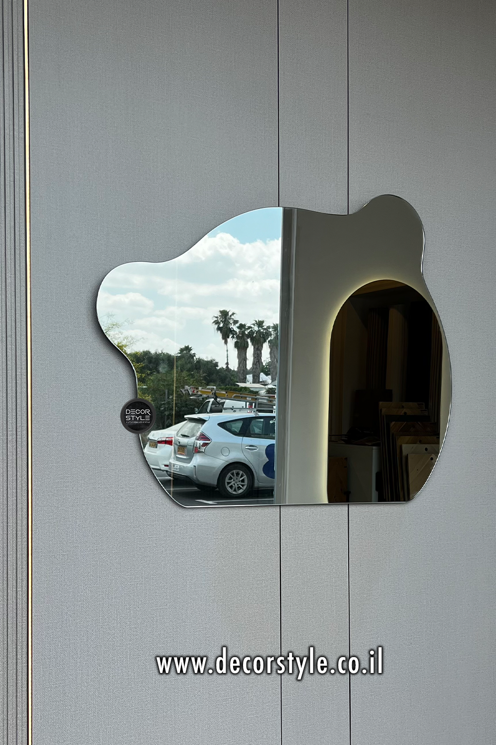 מראה אמורפית בסגנון דובי | דגם טדי | 80/100 ס״מ