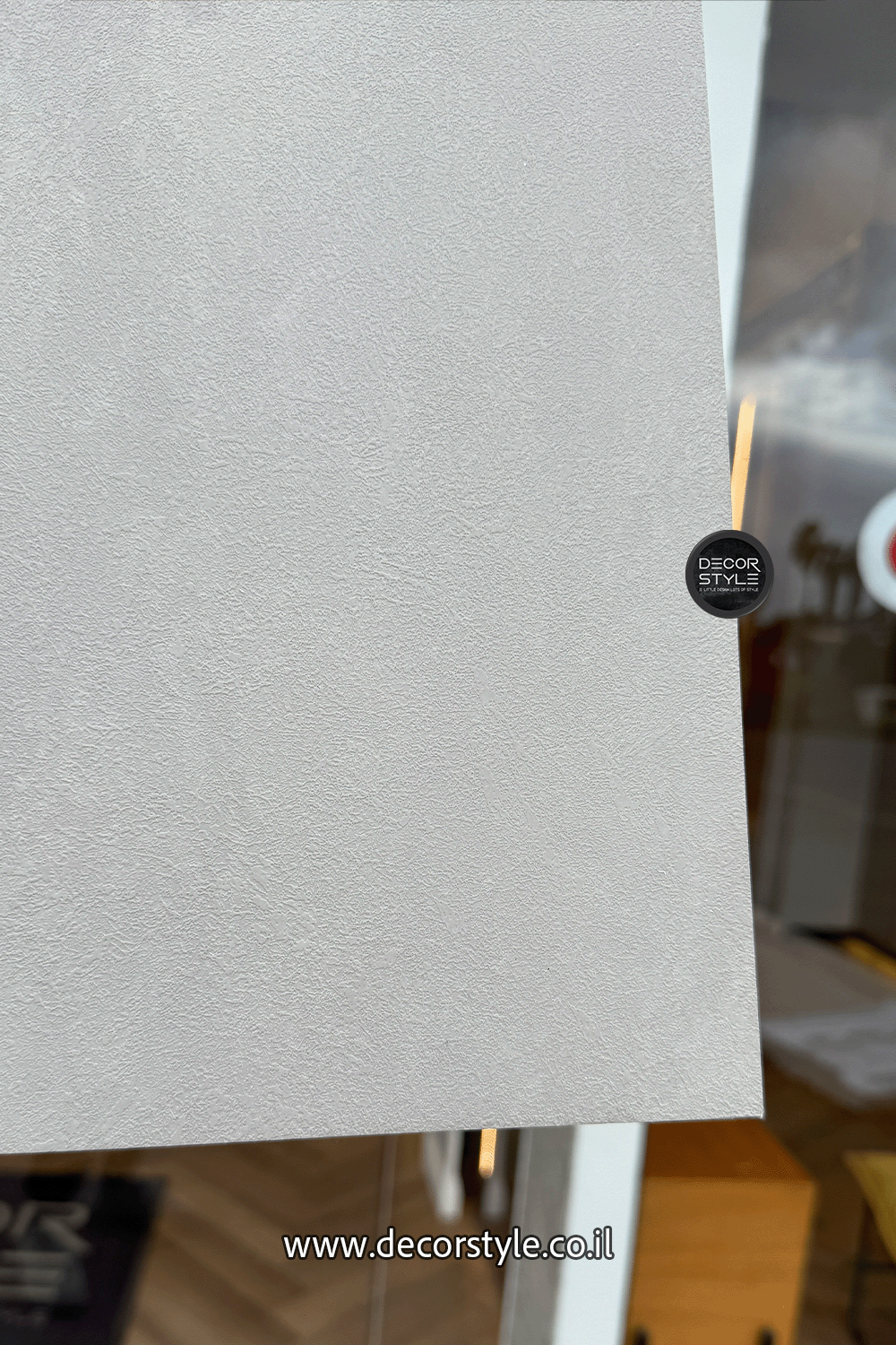 פלטה דמוי פורניר בטון | גוון אפור עדין - אפרפר | טקסטורה עדינה | גודל 120/290 ס״מ