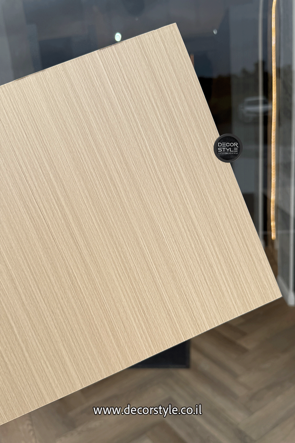 פלטה דמוי פורניר | בגוון אלון טבעי | גודל 120/290 ס״מ