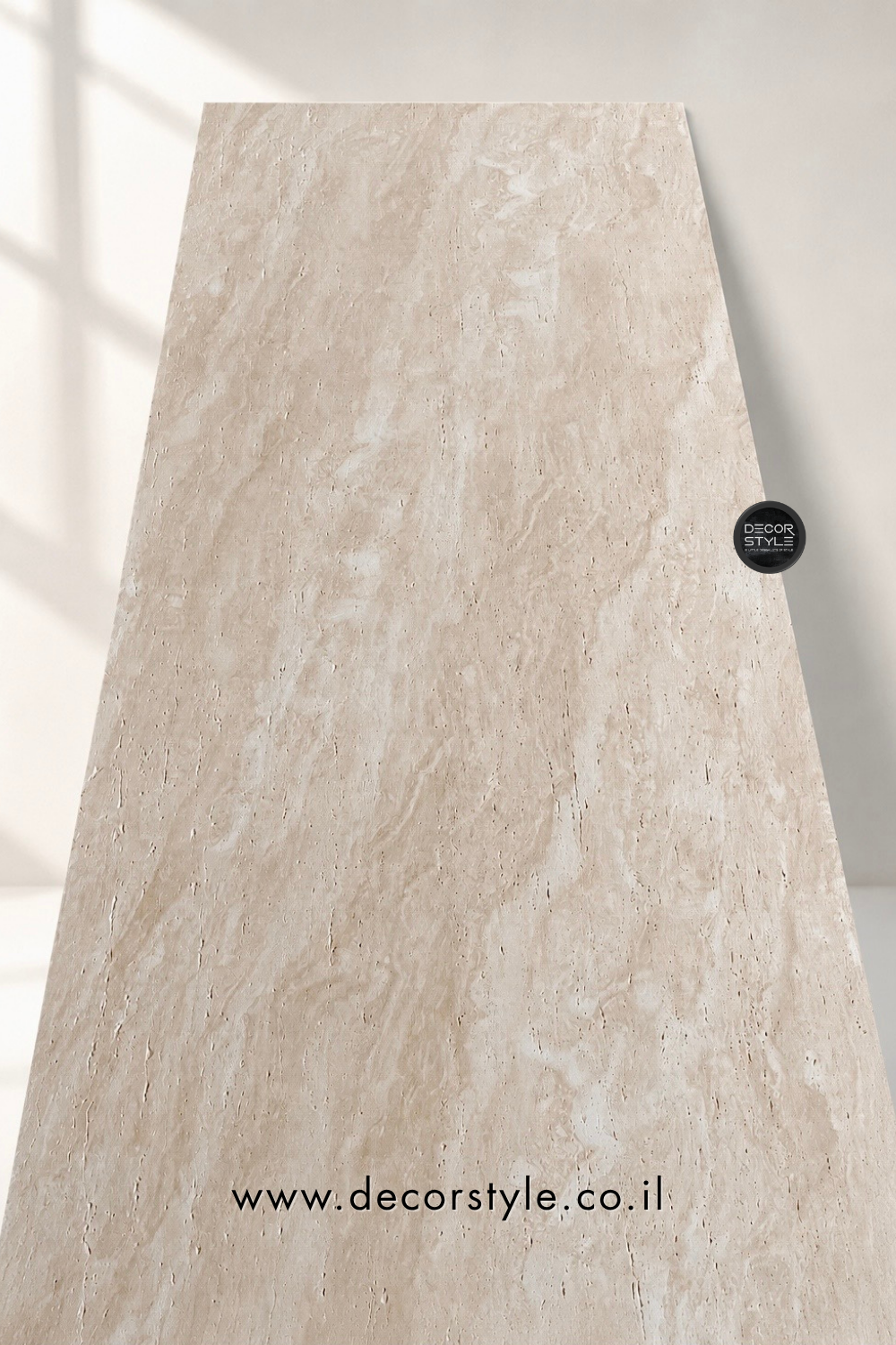 אבן אלסטית Milan Travertine בגוון חול סהרה במראה טרוורטין - 120/280 ס״מ