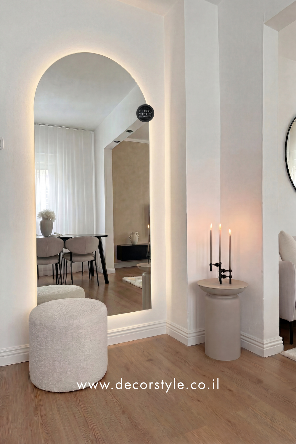 מראה קשת | דגם אשלי | צמודה לקיר / צפה | במגוון גדלים זמינים במלאי מיידי