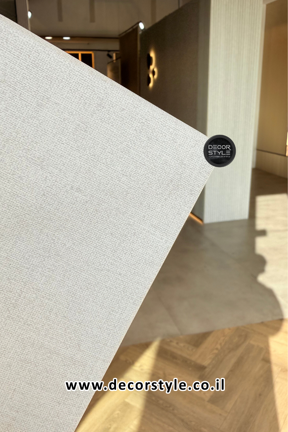 פלטת דמוי פורניר אריג | דמוי בד בגוון אייבורי טבעי | גודל 120/290 ס״מ