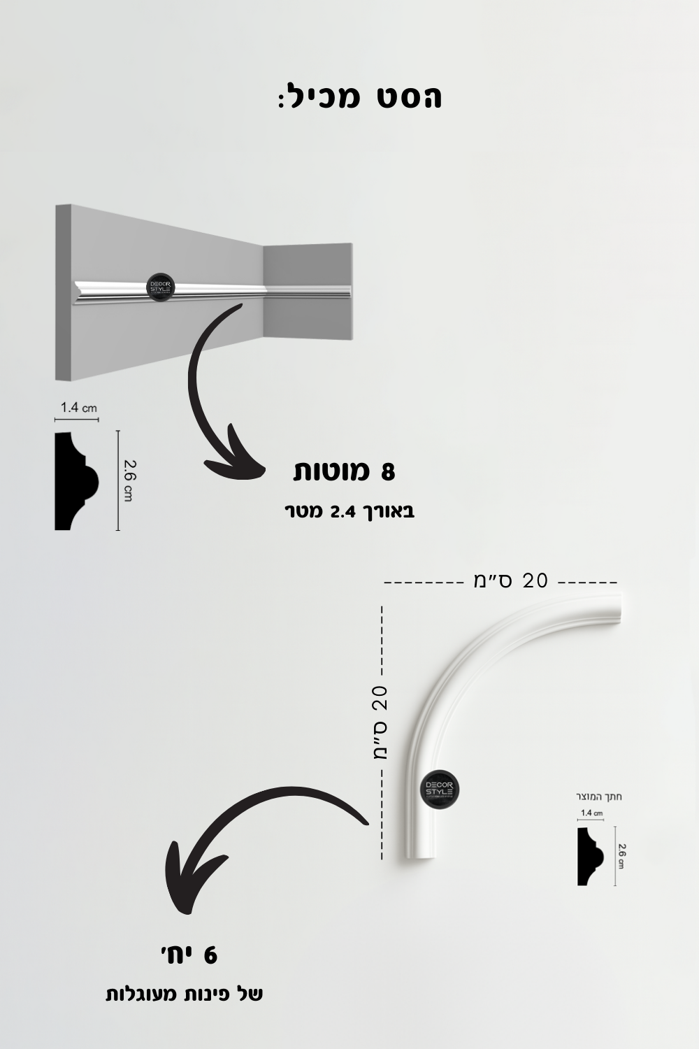 סט קיר קשתות | דגם אן