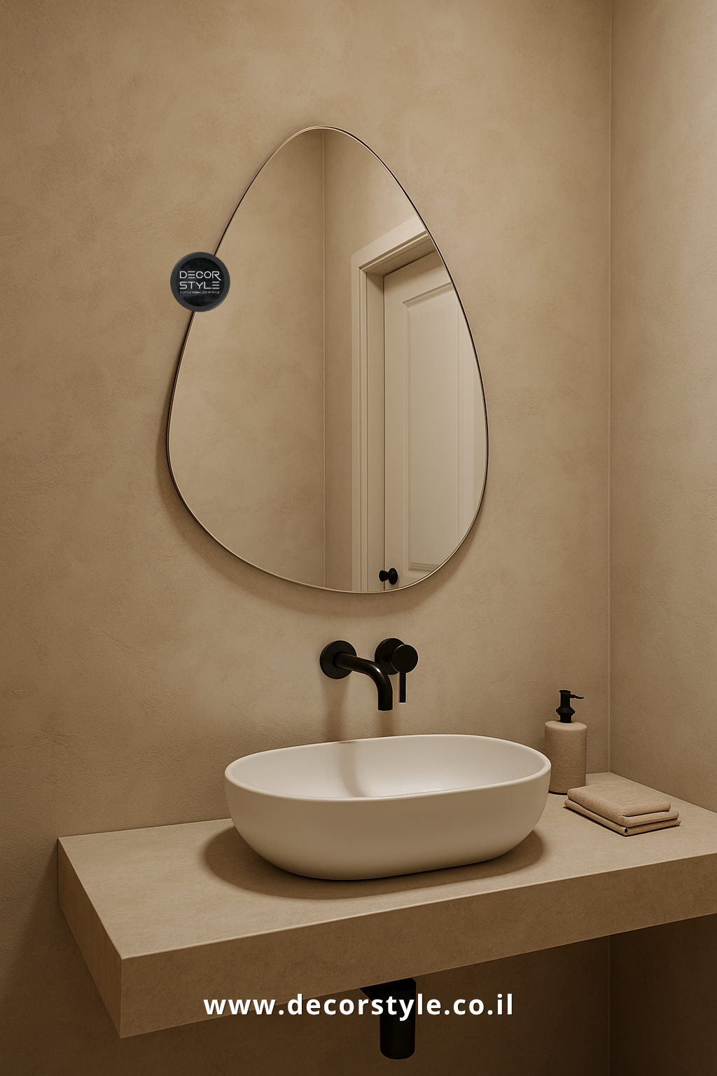 מראת טיפה אמורפית | דגם סלין | במגוון גדלים