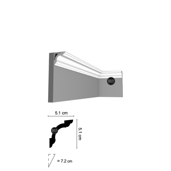 DS-1510 | קרניז תקרה דקורטיבי עם חריטות | אורך: 2.4 מ׳