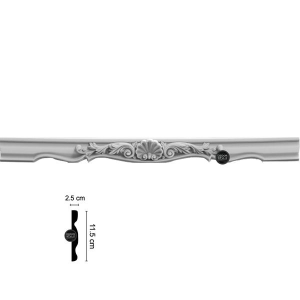 DS-1917 | קרניז תקרה דקורטיבי עבור מסתור לוילון | אורך: 2.4 מ׳