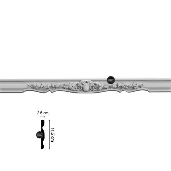 DS-1918 | קרניז תקרה דקורטיבי עבור מסתור לוילון | אורך: 3.5 מ׳