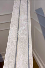 חיפוי קיר דמוי בטון לבן עם טקסטורה | רוחב 12 ס״מ