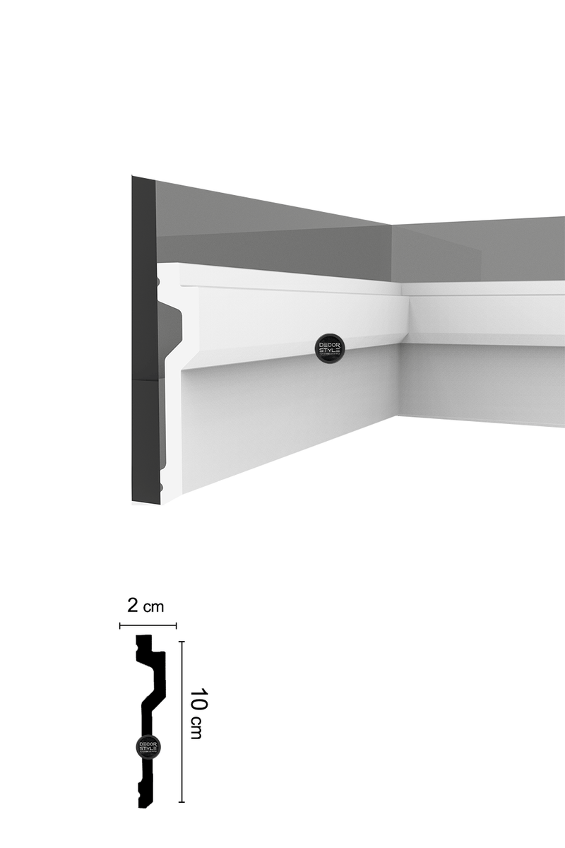 DS-1299 | קרניז אמצע קיר רחב | גובה 10 ס״מ | אורך: 2.4 מ׳