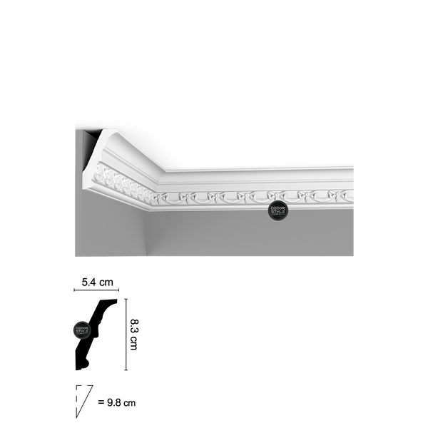 DS-1699 | קרניז תקרה דקורטיבי עם פפיונים | אורך: 2.4 מ׳